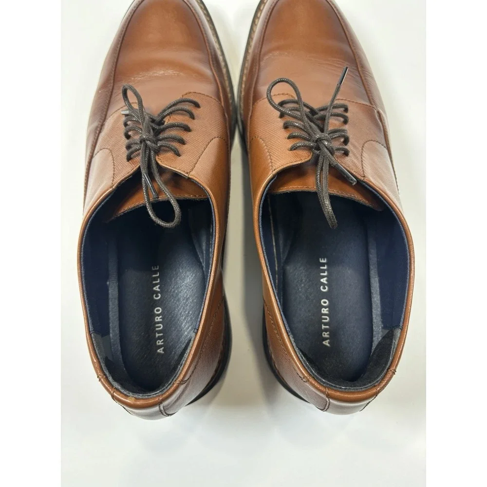 Arturo Calle Men's Brown Leather Derby Dress Shoes US 10 Lace Up Colombia